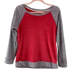 CUDDL DUDS Pink and Gray Soft Long Sleeve Shirt Small